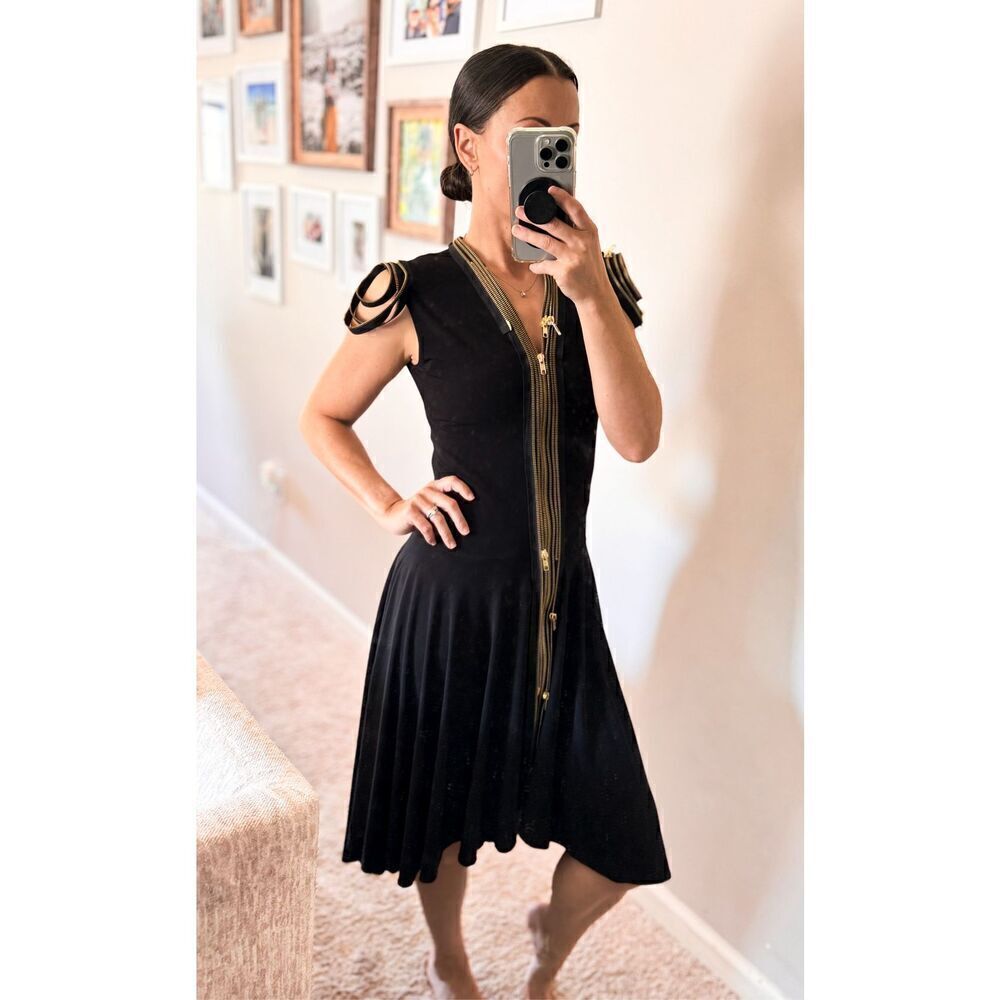 Sohung Designs Zipper Adaire Evening Dress in Black Size Small